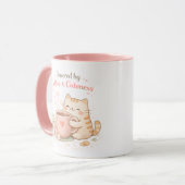 Powered by Coffee and Cuteness Cute Cat Sweet Pink Tasse (Vorderseite Links)