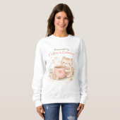 Powered by Coffee and Cuteness Cute Kitty Cat Warm Sweatshirt (Vorne ganz)