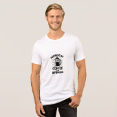 Powered by Coffee and Optimism Illustration Tri-Blend Shirt (Vorderseite voll)