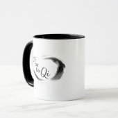 Powered by Coffee and Qi Mug  Acupuncture Gift Tasse (Vorderseite Links)
