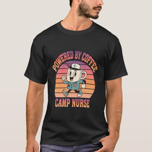 Powered by Coffee Camp Nurse family T-Shirt (Vorderseite)