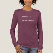 Powered by Coffee&Chaos-Women's Maroon Long sleve Tri-Blend Shirt (Vorderseite)