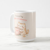 Powered by Coffee & Cuteness Cute Cat Sweet Cream Kaffeetasse (Vorderseite Links)