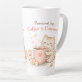 Powered by Coffee & Cuteness Cute Cat Sweet Cream Milchtasse (Rechte Ecke)