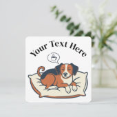 Powered by Coffee & Dog Dreams Einladung (Stehend Vorderseite)