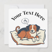 Powered by Coffee & Dog Dreams Einladung (Vorderseite)