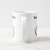 Powered by Coffee & Dog Dreams Jumbo-Tasse (Rückseite)