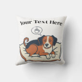 Powered by Coffee & Dog Dreams Kissen (Rückseite)