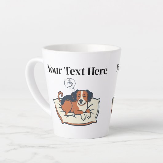 Powered by Coffee & Dog Dreams Milchtasse (Linke Ecke)