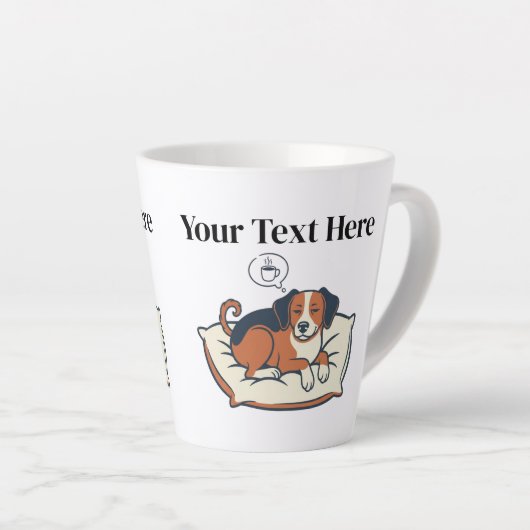 Powered by Coffee & Dog Dreams Milchtasse (Rechte Ecke)