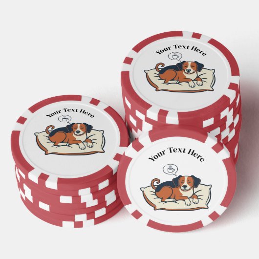 Powered by Coffee & Dog Dreams Pokerchips (Stapel)
