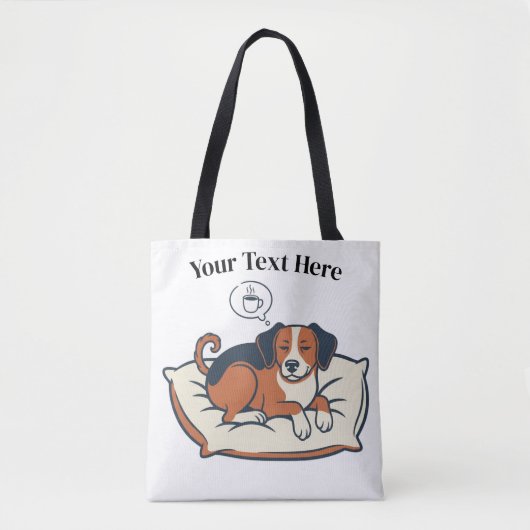 Powered by Coffee & Dog Dreams Tasche (Vorderseite)