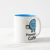 Powered by Coffee - Funny Smilo Tasse (VorderseiteRechts)