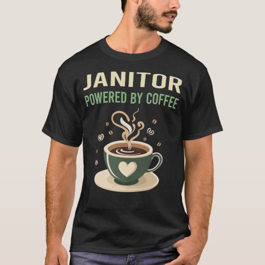 Powered by Coffee Janitor T-Shirt (Vorderseite)