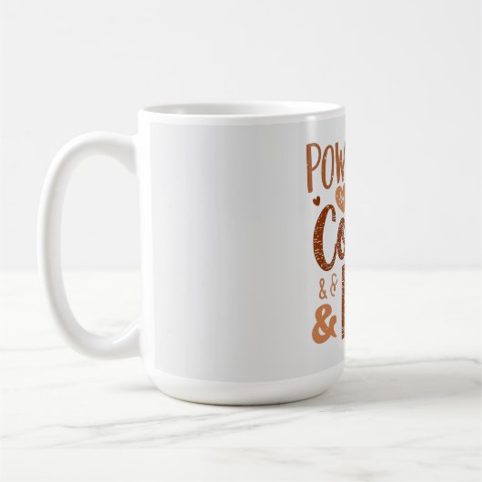 Powered by Coffee & Love – Cute Mom Life Design Kaffeetasse (Links)