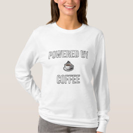 Powered by Coffee – Minimalist Coffee Lover Design T-Shirt