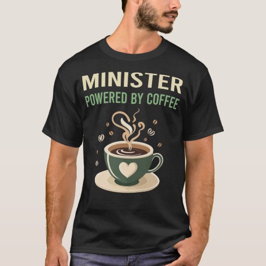 Powered by Coffee Minister T-Shirt (Vorderseite)