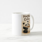 Powered by Coffee - Niedlich Panda Funny Mug Kaffeetasse (VorderseiteRechts)