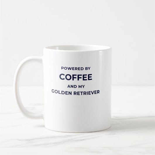 Powered by Coffee... - White Mug Kaffeetasse (Links)