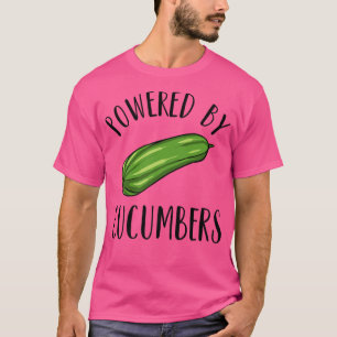 Powered by Cucumbers Funny Vegetarian Pickles Plan T-Shirt