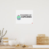 Powered by Cupcakes Poster (Küche)