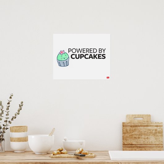 Powered by Cupcakes Poster (Küche)