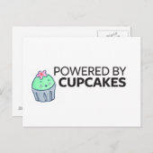 Powered by Cupcakes Postkarte (Vorne/Hinten)