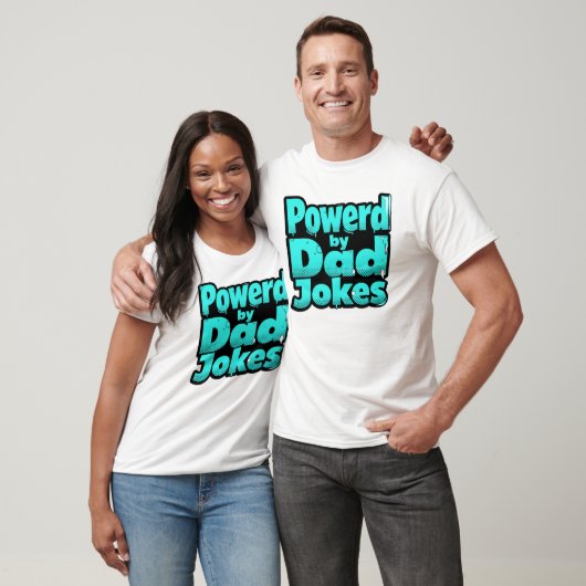 Powered by Dad Jokes – Comic Burst Style T-Shirt (Unisex)
