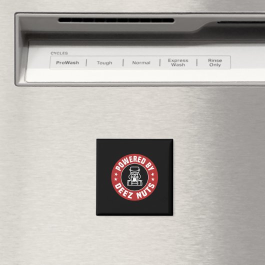 Powered by Deez Nuts - Funny Nutcracker Xmas Match Magnet (In Situ (Geschirrspüler))