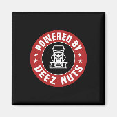 Powered by Deez Nuts - Funny Nutcracker Xmas Match Magnet (Vorne)