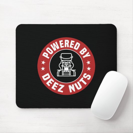 Powered by Deez Nuts - Funny Nutcracker Xmas Match Mousepad (Mit Mouse)