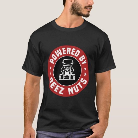 Powered by Deez Nuts - Funny Nutcracker Xmas Match T-Shirt (Vorderseite)