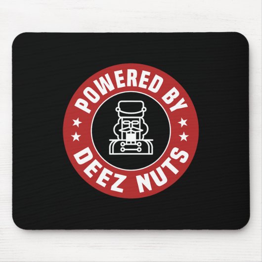 Powered By Deez Nuts - Lustiger Nussknacker Weihna Mousepad (Vorne)