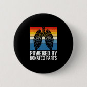Powered By Donated Parts Lung Transplant Warrior Button (Vorderseite)