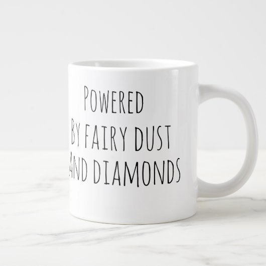 Powered by Feenstaub and Diamonds Jumbo-Tasse (Rechts)