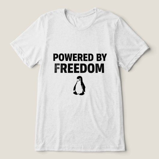 Powered By Freedom Tri-Blend Shirt (Design Vorderseite)