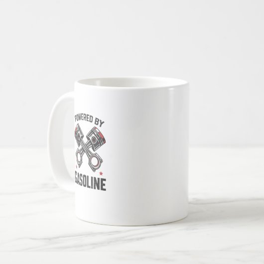 Powered by Gasoline Art Kaffeetasse (Vorderseite Links)