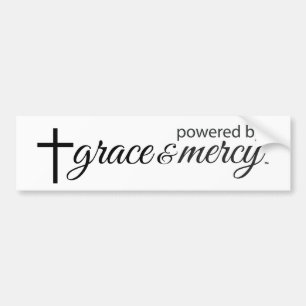 Powered by Grace & Mercy Autoaufkleber