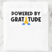 Powered By Gratitude Rechteckiger Aufkleber (Tasche)