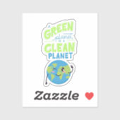 Powered by Green: Thrive with Nature" Aufkleber (Blatt)