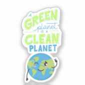 Powered by Green: Thrive with Nature" Aufkleber (Vorderseite)