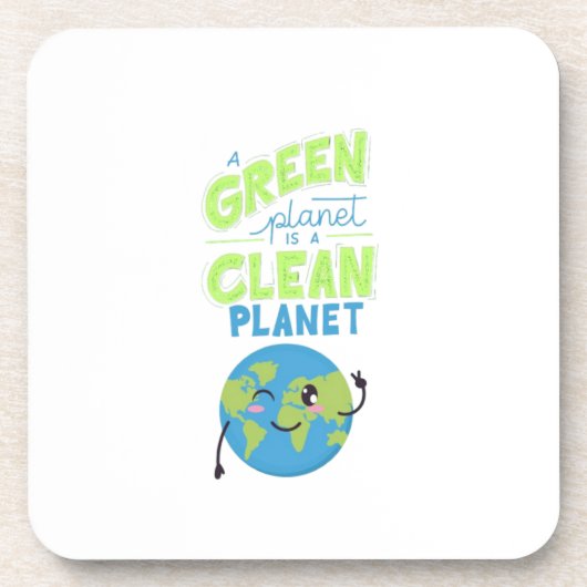 Powered by Green: Thrive with Nature" Getränkeuntersetzer (Vorderseite)