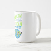 Powered by Green: Thrive with Nature" Kaffeetasse (VorderseiteRechts)