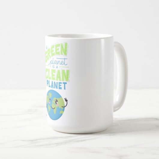 Powered by Green: Thrive with Nature" Kaffeetasse (VorderseiteRechts)