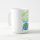 Powered by Green: Thrive with Nature" Kaffeetasse (Vorderseite Links)