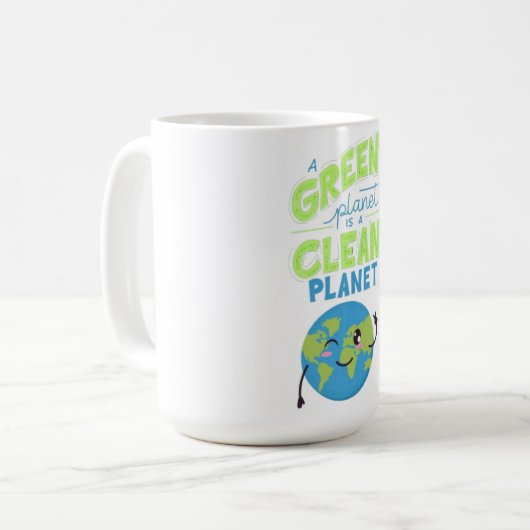 Powered by Green: Thrive with Nature" Kaffeetasse (Vorderseite Links)