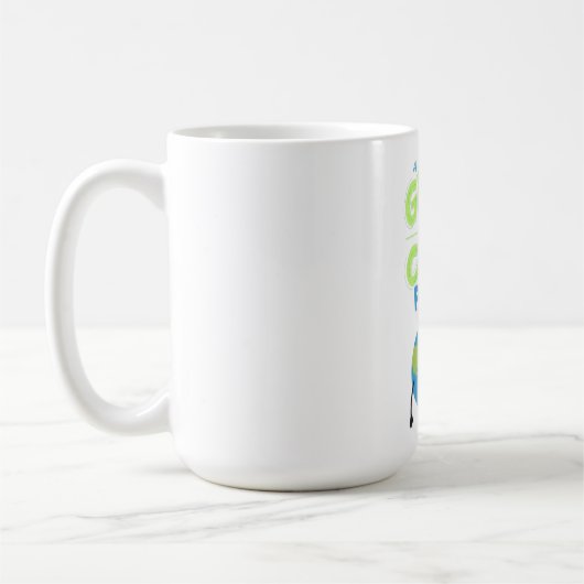 Powered by Green: Thrive with Nature" Kaffeetasse (Links)