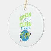 Powered by Green: Thrive with Nature" Keramik Ornament (Links)
