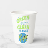 Powered by Green: Thrive with Nature" Pappbecher (Vorderseite)