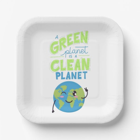 Powered by Green: Thrive with Nature" Pappteller (Vorderseite)